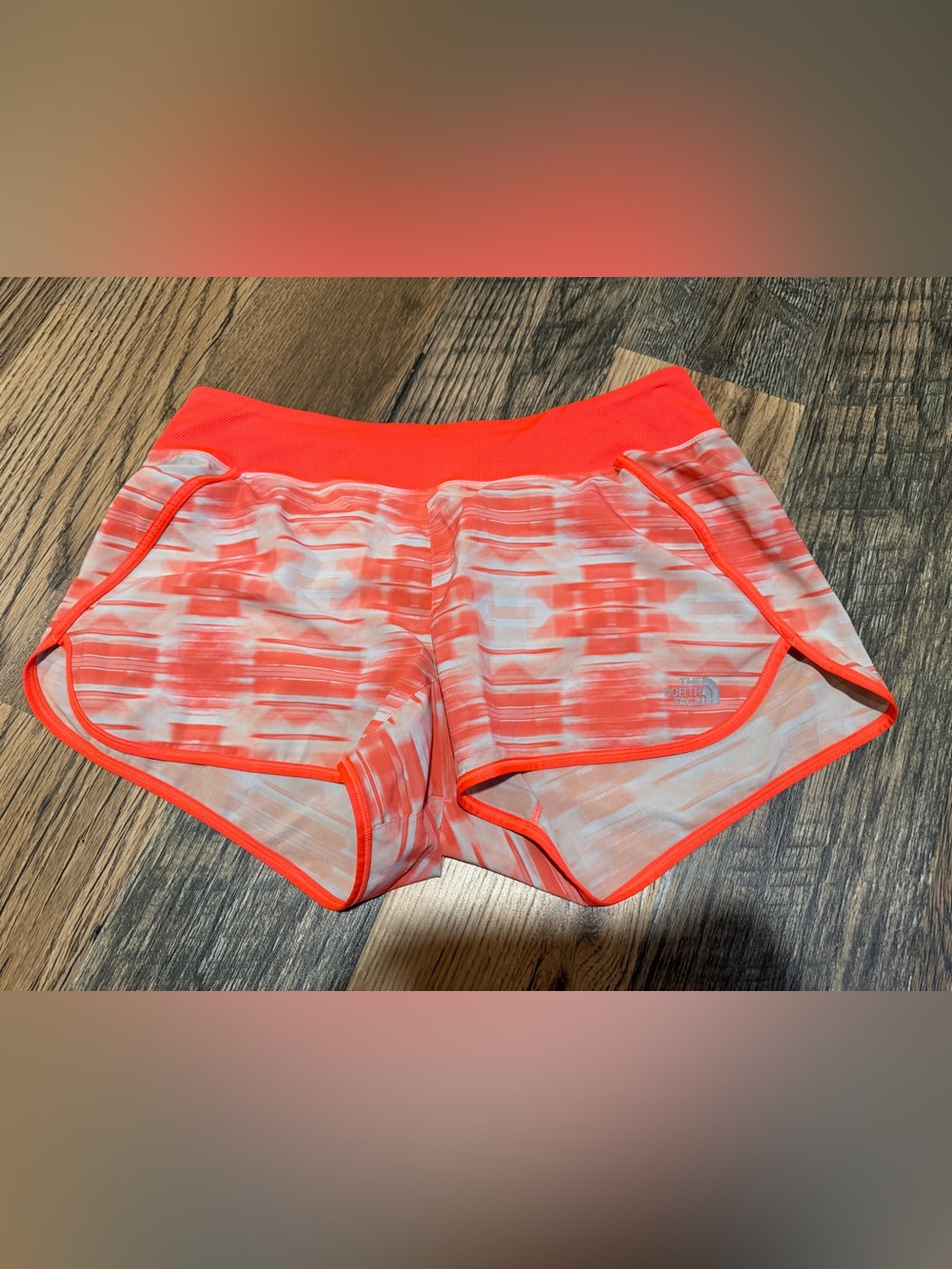 The North Face Women’s Coral and White Athletic Running Shorts